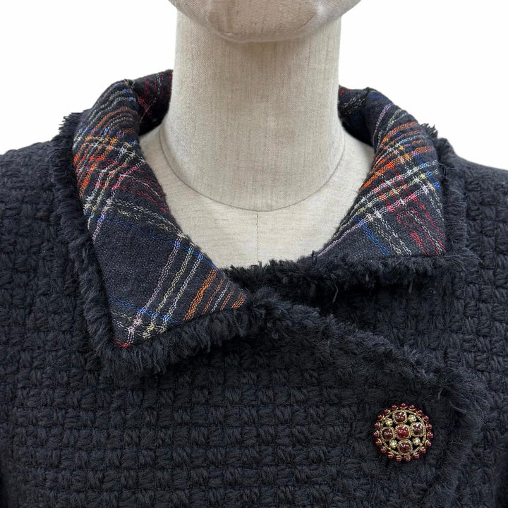 Great CHANEL Jacket black wool Women 38 P46378W05360