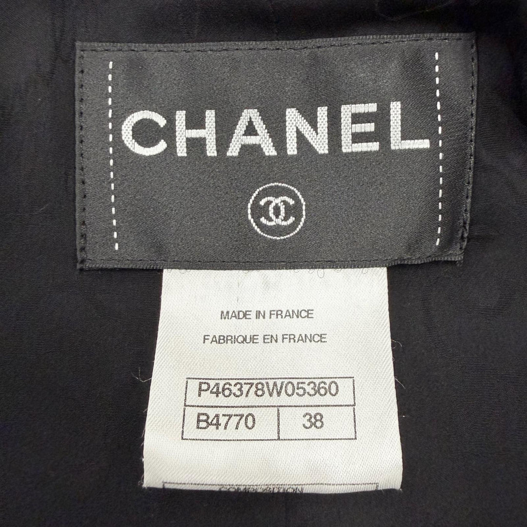 Great CHANEL Jacket black wool Women 38 P46378W05360