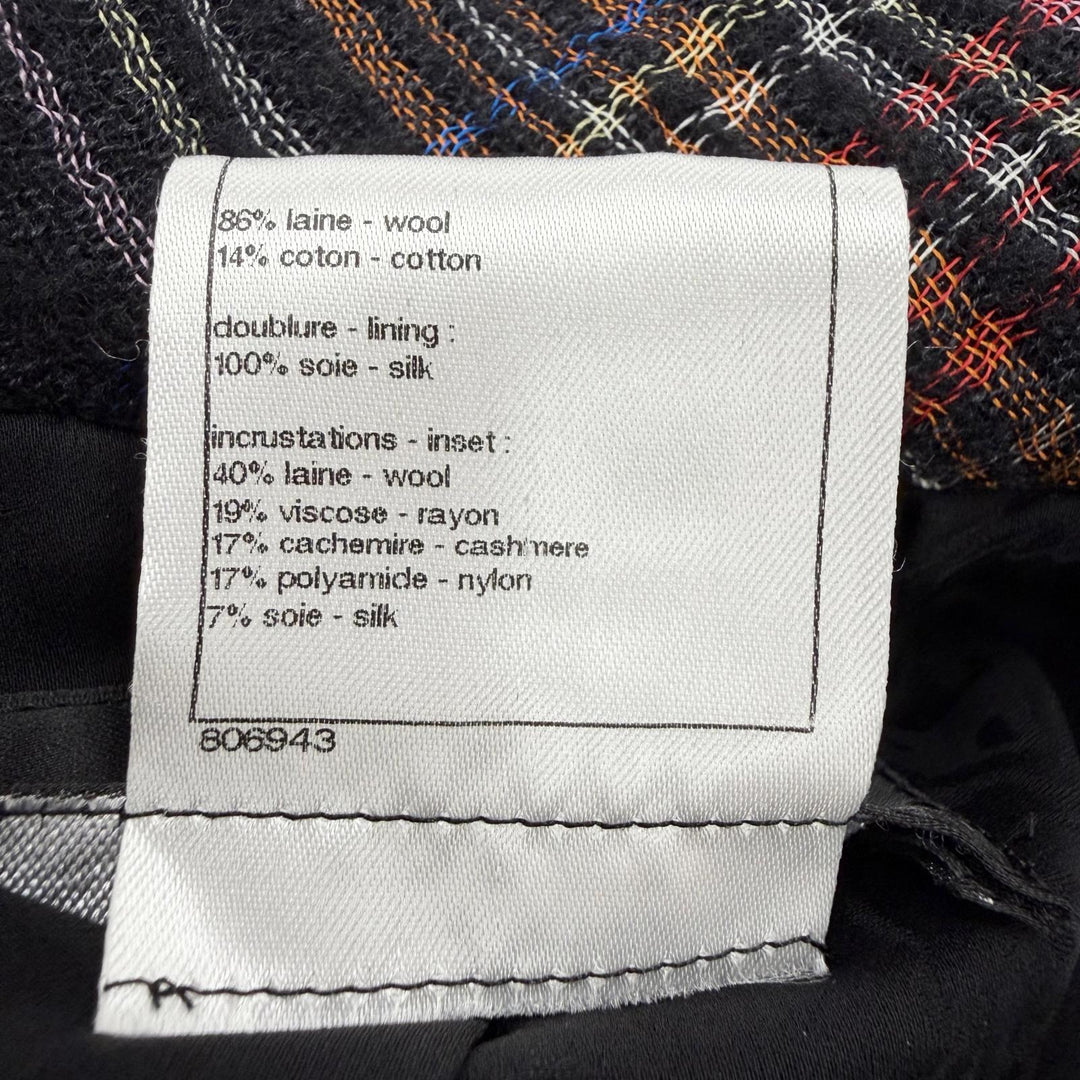 Great CHANEL Jacket black wool Women 38 P46378W05360