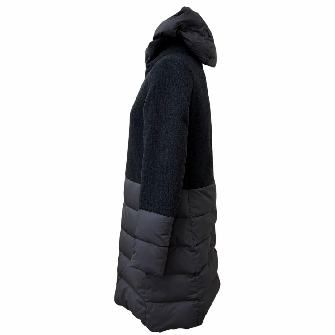 Excellent Herno down coat Hooded, contrasting design, zip-up wool 38 PI001760D