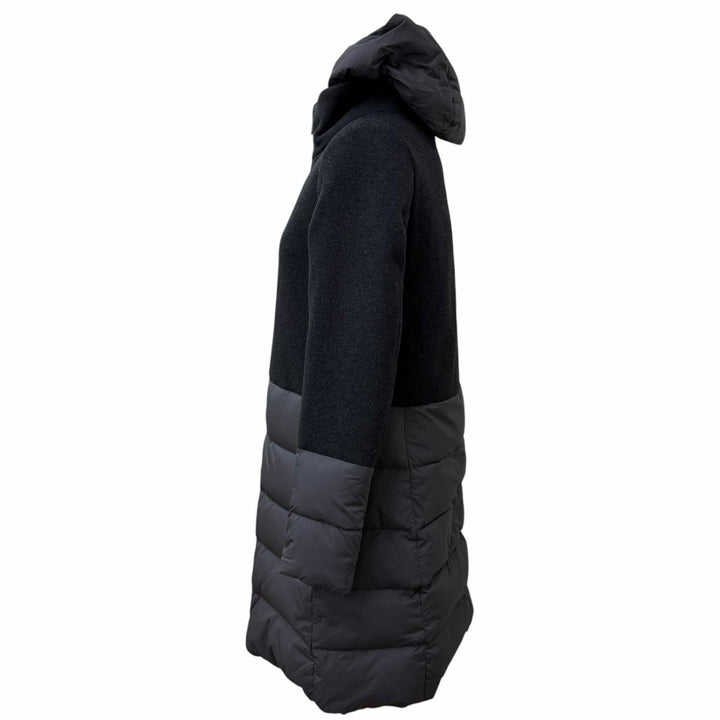 Excellent Herno down coat Hooded, contrasting design, zip-up wool 38 PI001760D