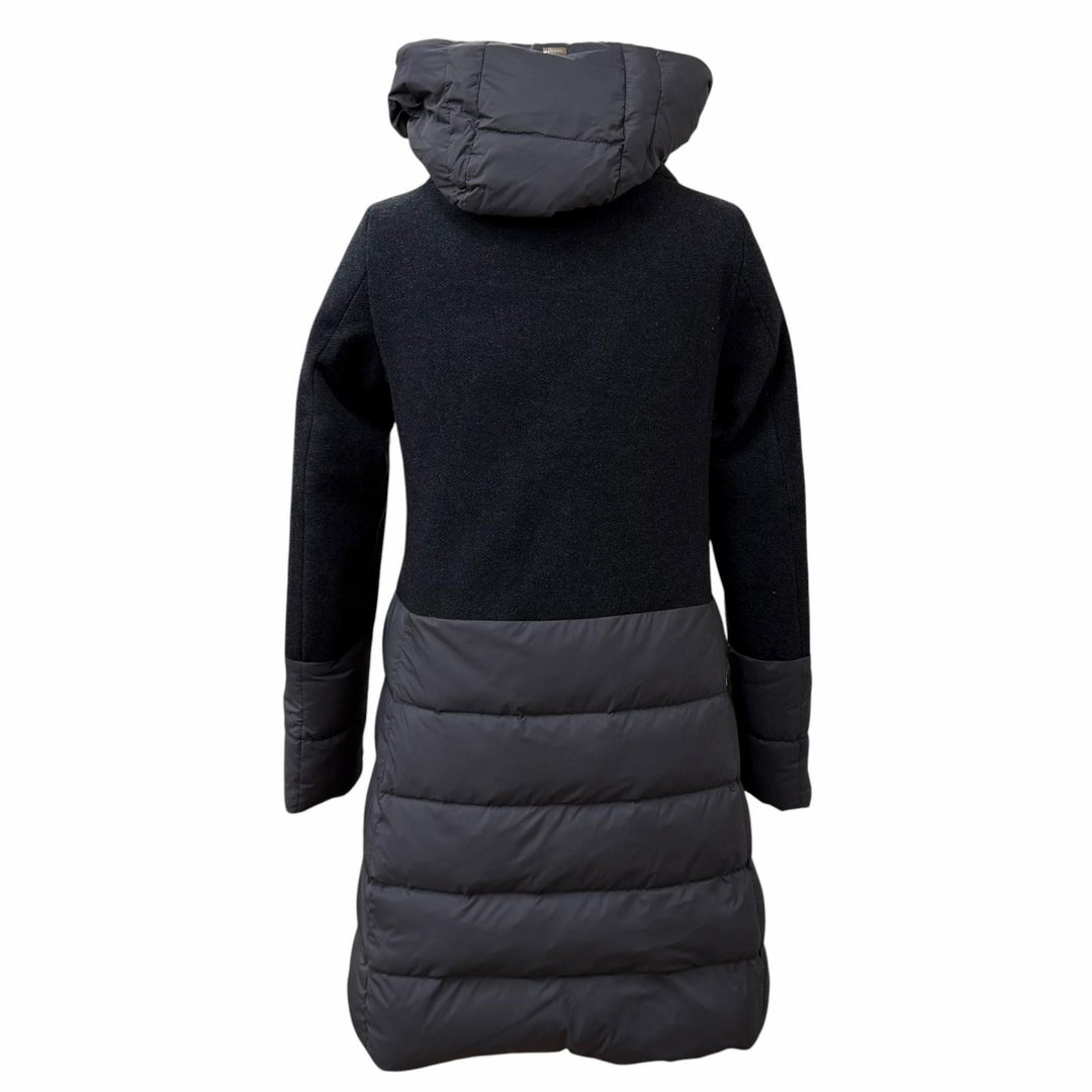 Excellent Herno down coat Hooded, contrasting design, zip-up wool 38 PI001760D