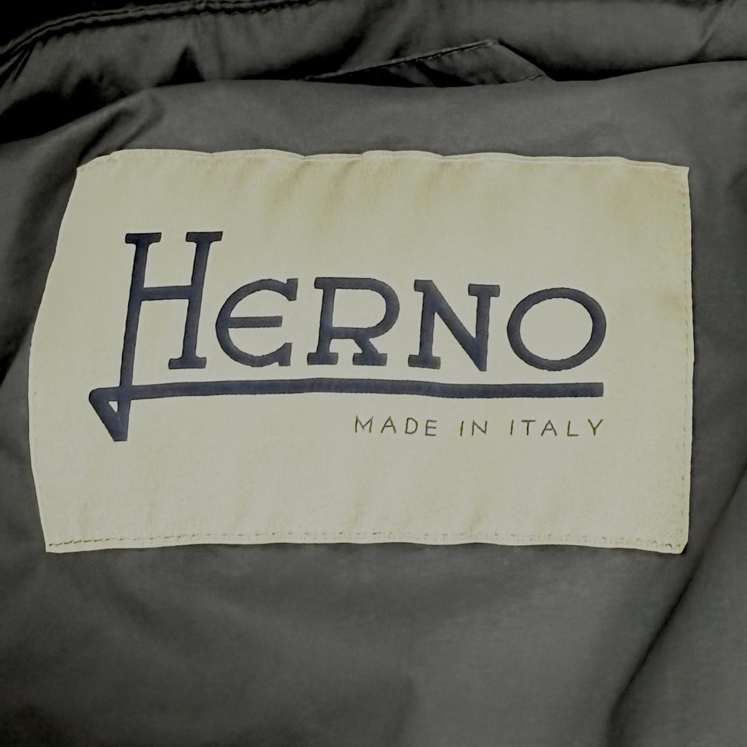 Excellent Herno down coat Hooded, contrasting design, zip-up wool 38 PI001760D