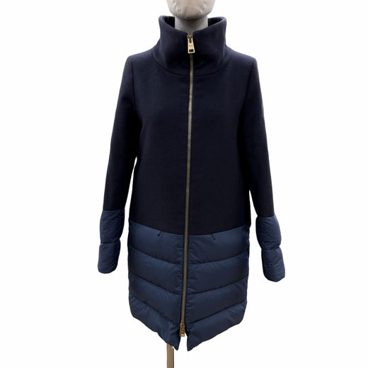 Great Herno down coat With logo gray wool Women 40 PI0387D