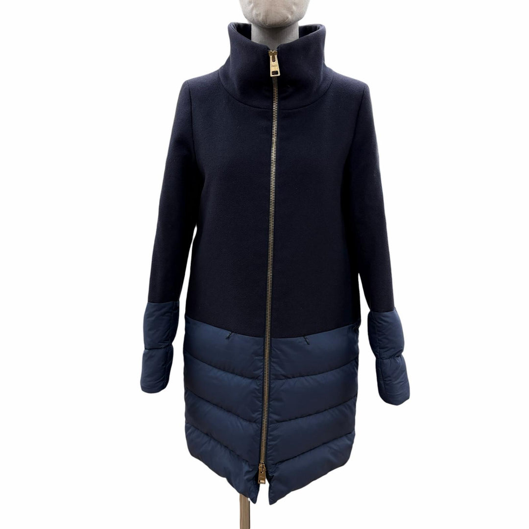 Great Herno down coat With logo gray wool Women 40 PI0387D