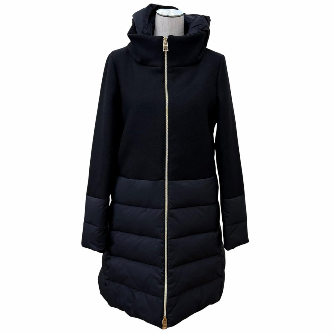 Excellent Herno down coat Hooded, contrasting design, zip-up wool 40 PI002118D