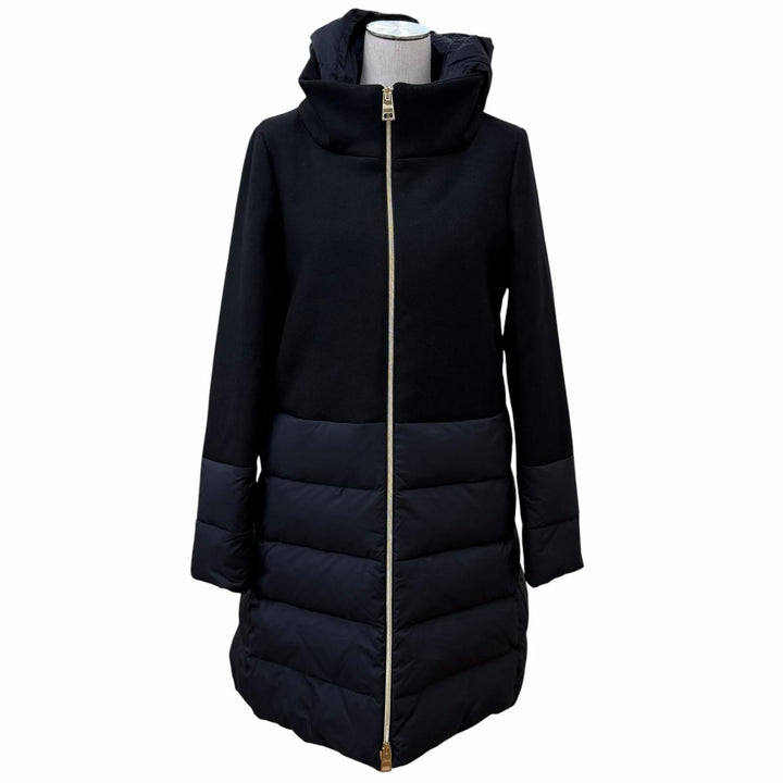 Excellent Herno down coat Hooded, contrasting design, zip-up wool 40 PI002118D