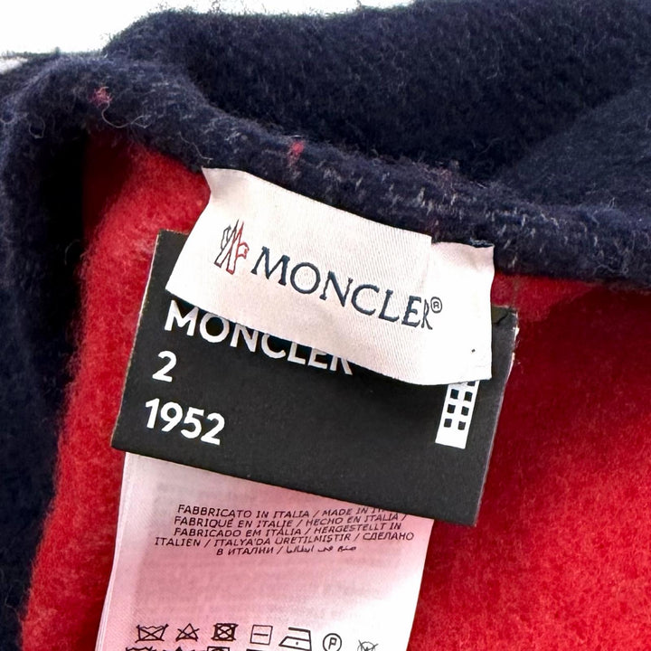 Great MONCLER GENIUS 2 poncho PONCHO Navy wool Women UNI