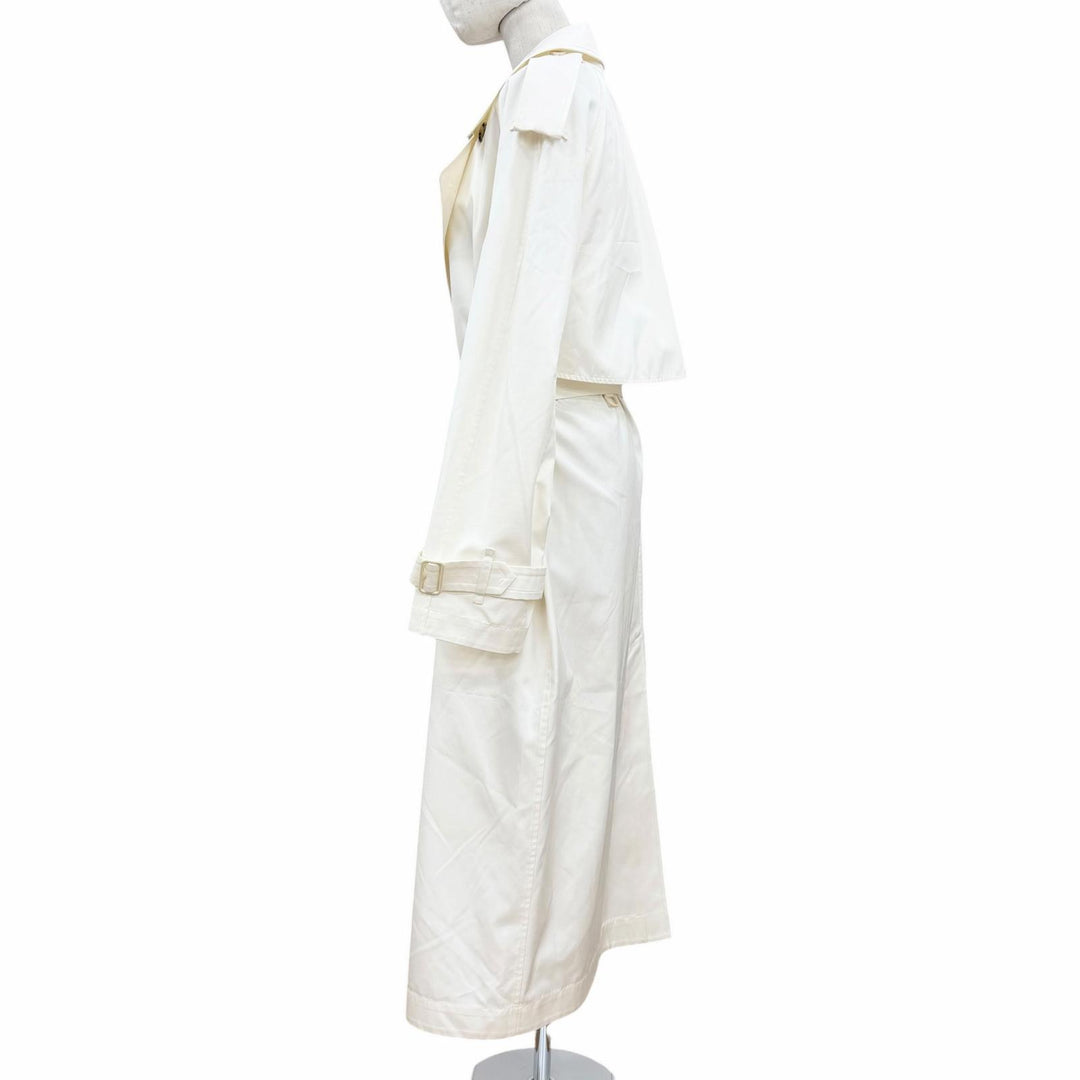 Excellent BURBERRY trench coat Ivory silk Women 40 8086313