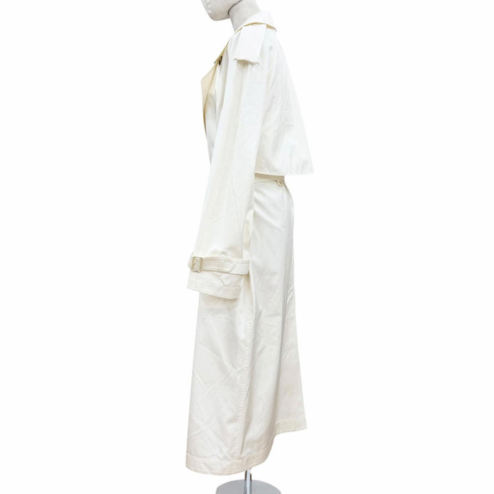 Excellent BURBERRY trench coat Ivory silk Women 40 8086313