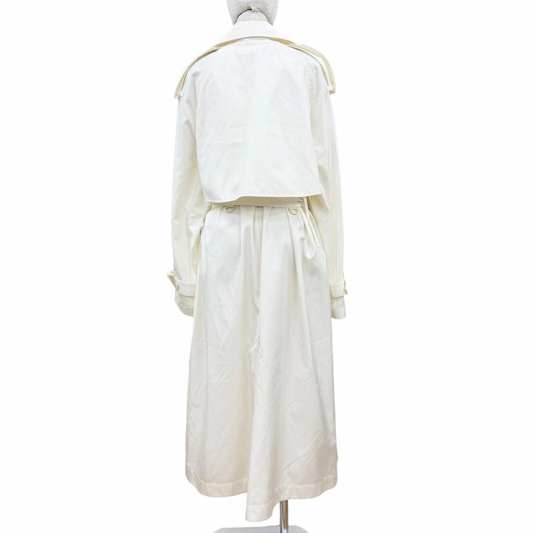 Excellent BURBERRY trench coat Ivory silk Women 40 8086313
