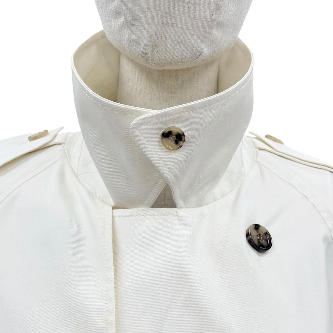 Excellent BURBERRY trench coat Ivory silk Women 40 8086313