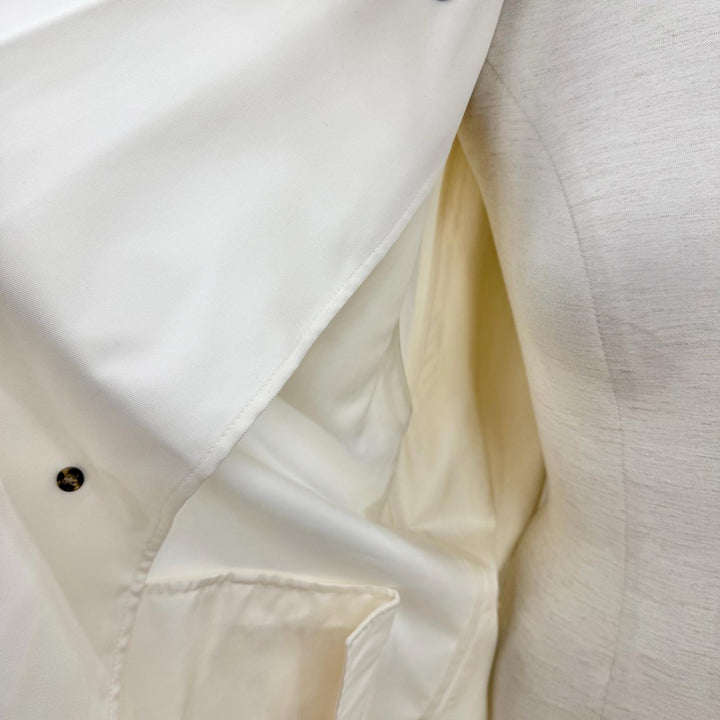 Excellent BURBERRY trench coat Ivory silk Women 40 8086313