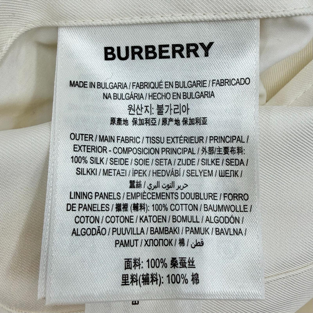 Excellent BURBERRY trench coat Ivory silk Women 40 8086313