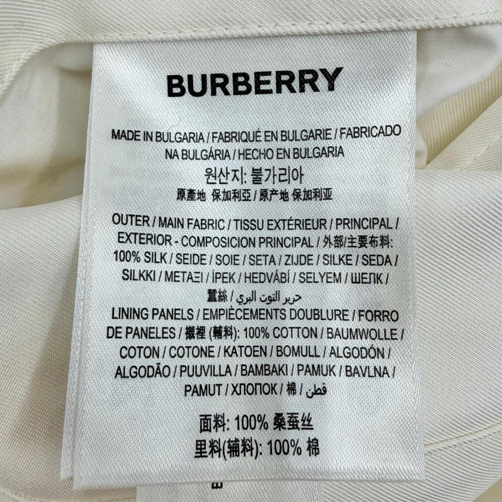 Excellent BURBERRY trench coat Ivory silk Women 40 8086313