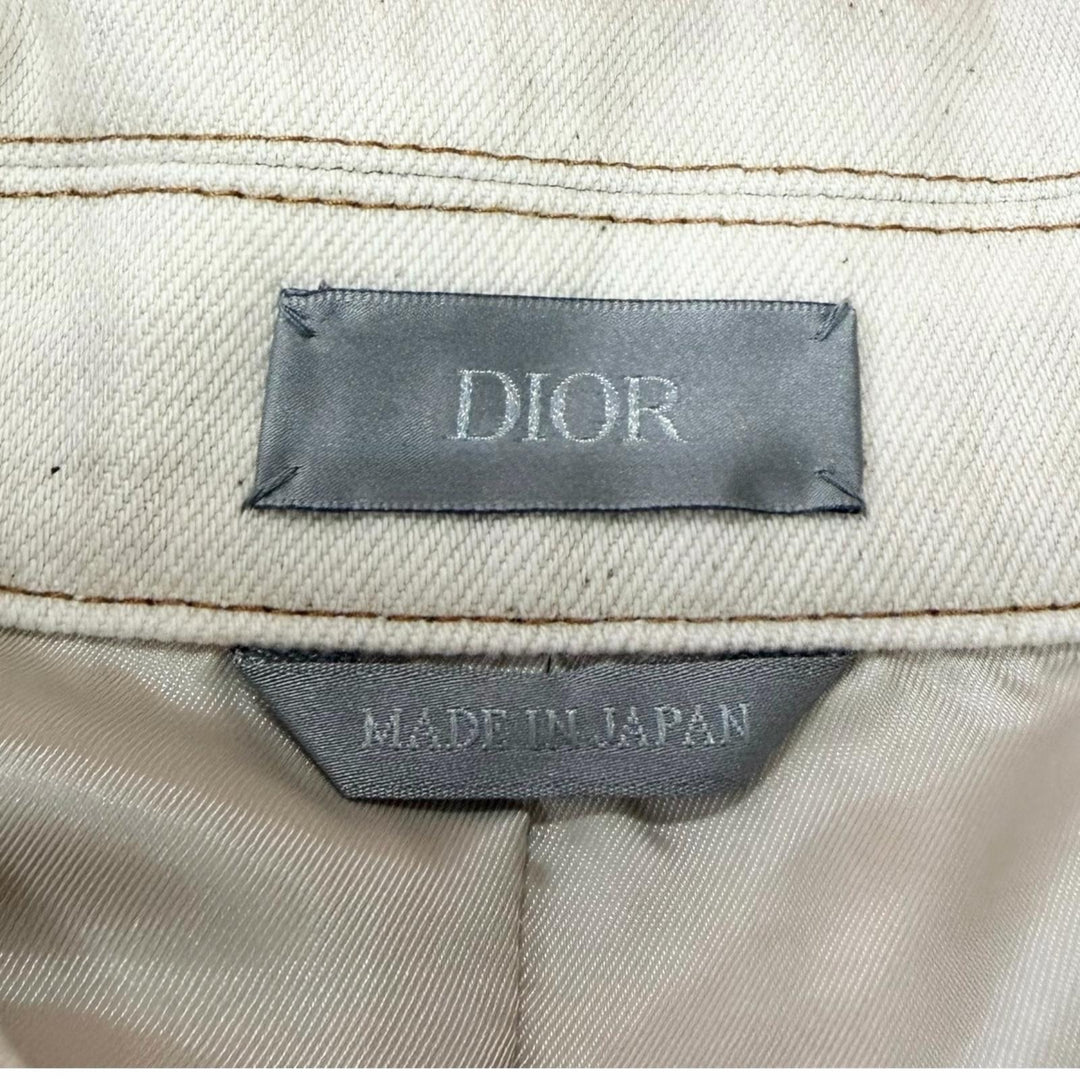 Excellent DIOR×DENIM TEARS Blouson Logo embroidered cotton twill zip jacket