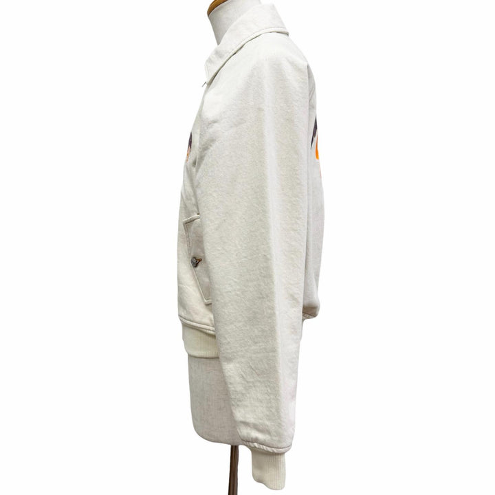 Excellent DIOR×DENIM TEARS Blouson Logo embroidered cotton twill zip jacket