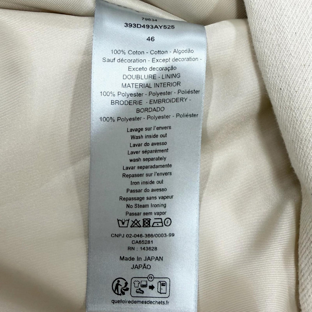 Excellent DIOR×DENIM TEARS Blouson Logo embroidered cotton twill zip jacket