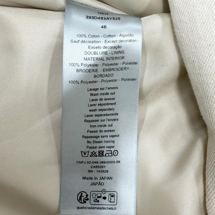 Excellent DIOR×DENIM TEARS Blouson Logo embroidered cotton twill zip jacket