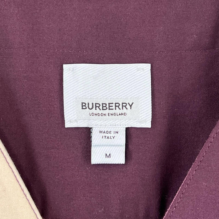 Excellent BURBERRY Short sleeve shirt Logo button, multicolor cotton M 8045396