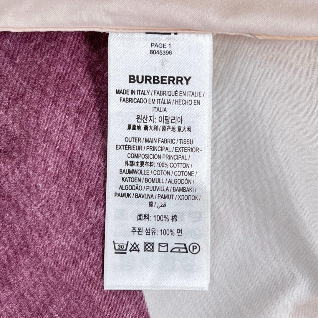 Excellent BURBERRY Short sleeve shirt Logo button, multicolor cotton M 8045396