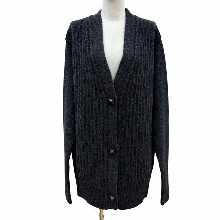 Excellent HERMES cardigan Cardigan epais manches longues gray 36 H5H2723DA