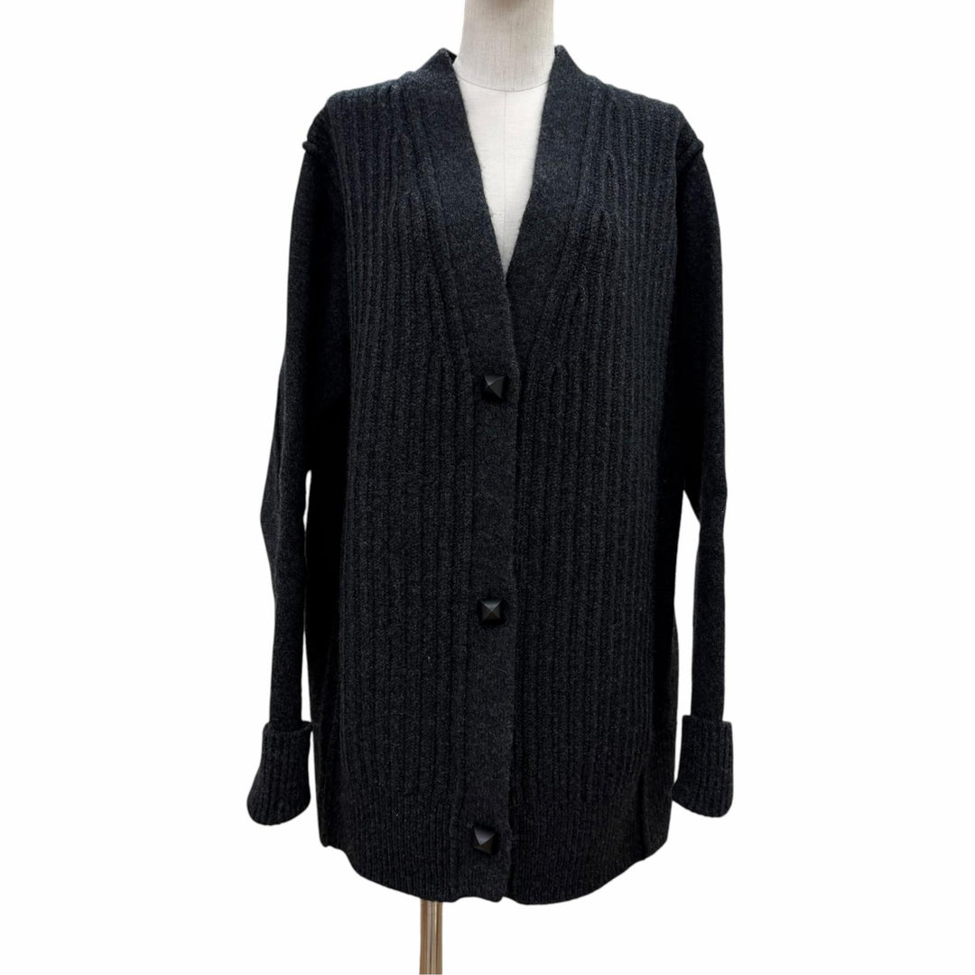 Excellent HERMES cardigan Cardigan epais manches longues gray 36 H5H2723DA
