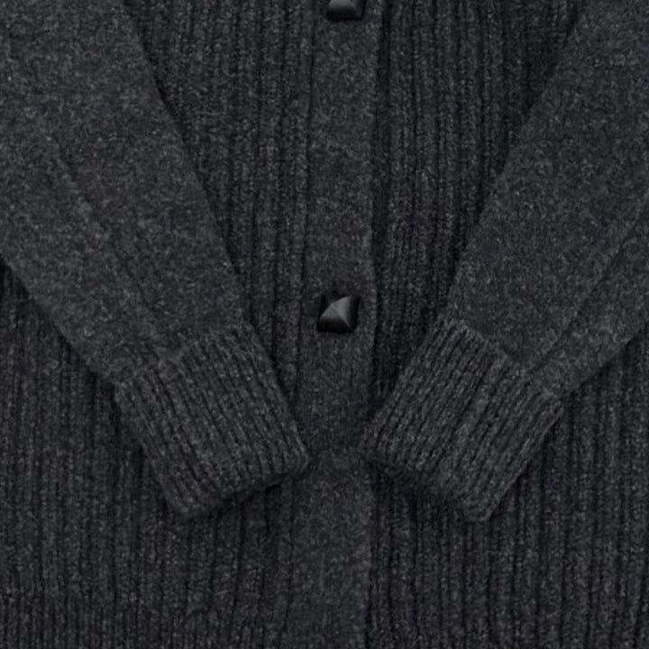 Excellent HERMES cardigan Cardigan epais manches longues gray 36 H5H2723DA