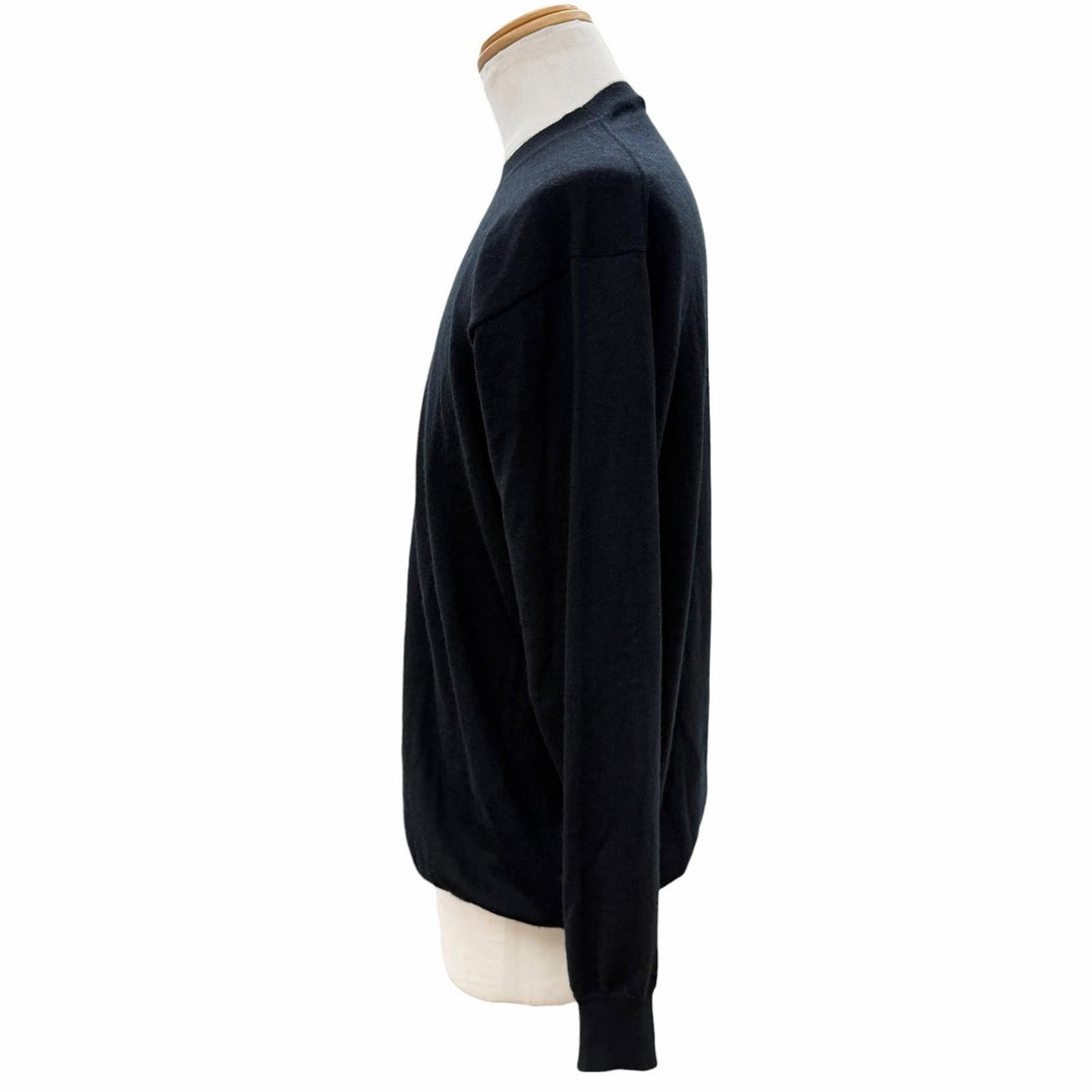 Great PRADA sweater UMB678 S000 134D black cashmere mens 48