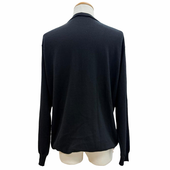Great PRADA sweater UMB678 S000 134D black cashmere mens 48