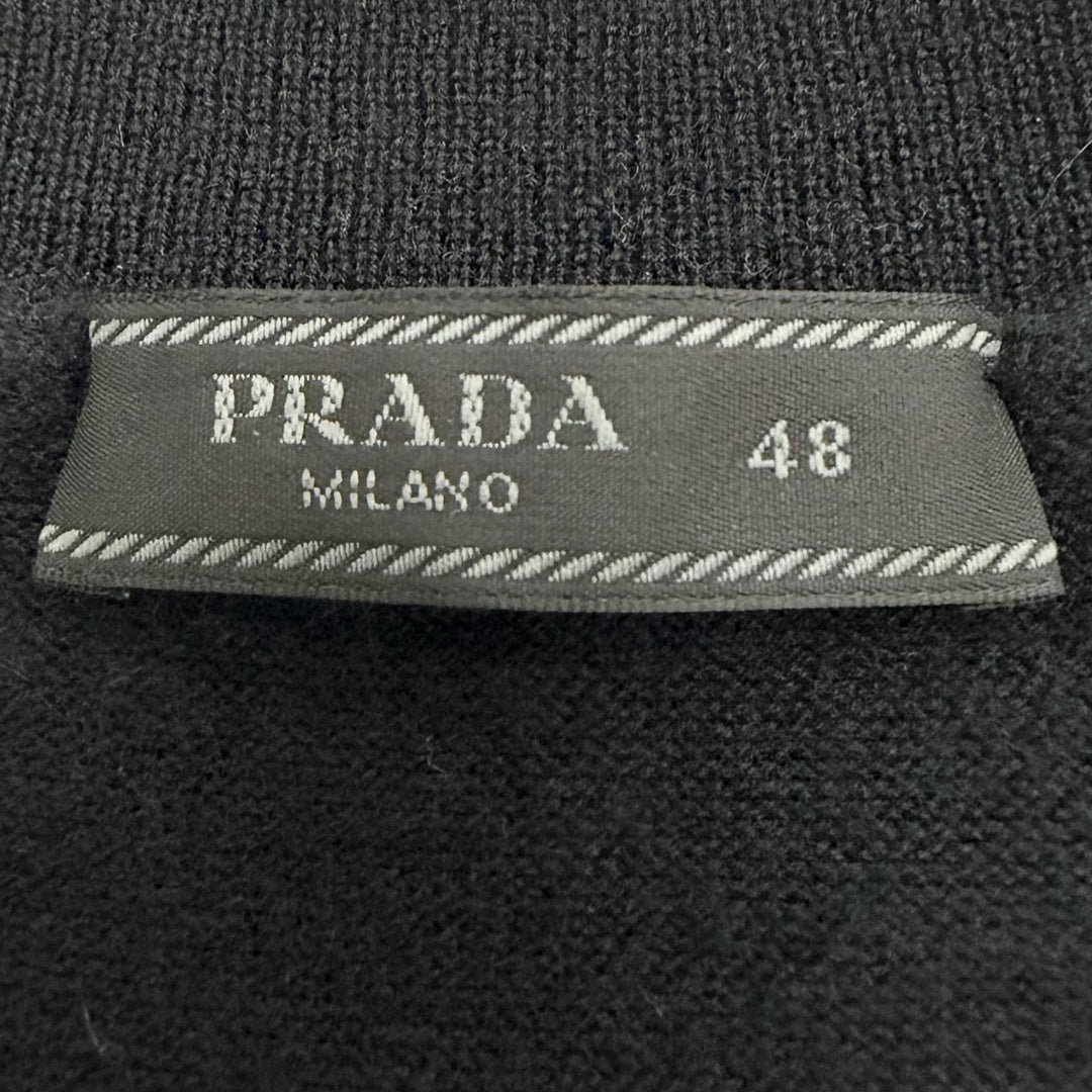 Great PRADA sweater UMB678 S000 134D black cashmere mens 48