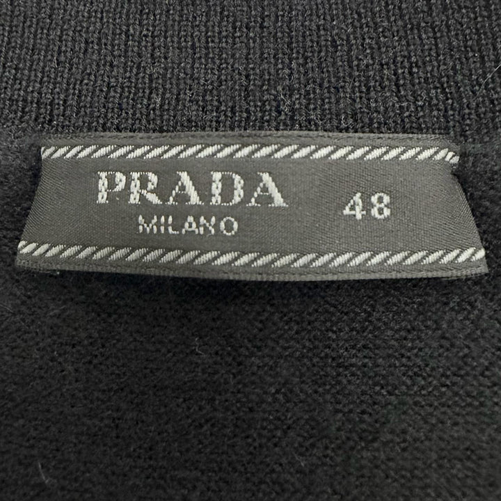 Great PRADA sweater UMB678 S000 134D black cashmere mens 48
