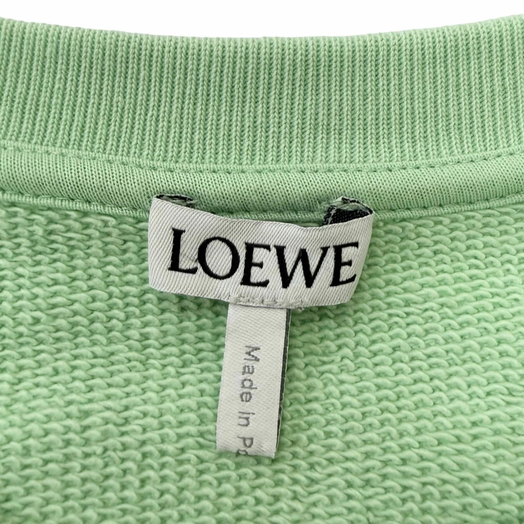 Discounted Great LOEWE sweat Photo print Pastel green cotton mens XS H800Y24X10