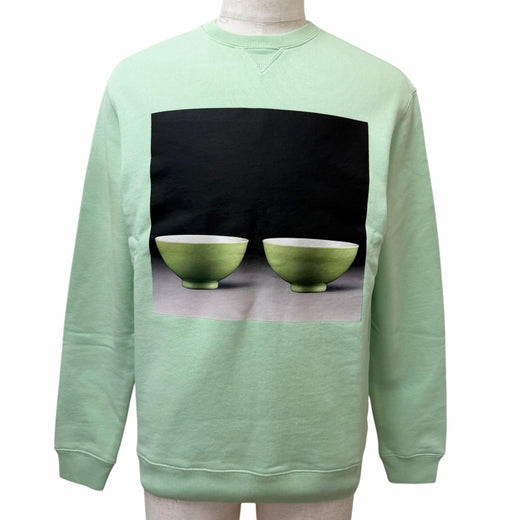 Discounted Great LOEWE sweat Photo print Pastel green cotton mens XS H800Y24X10