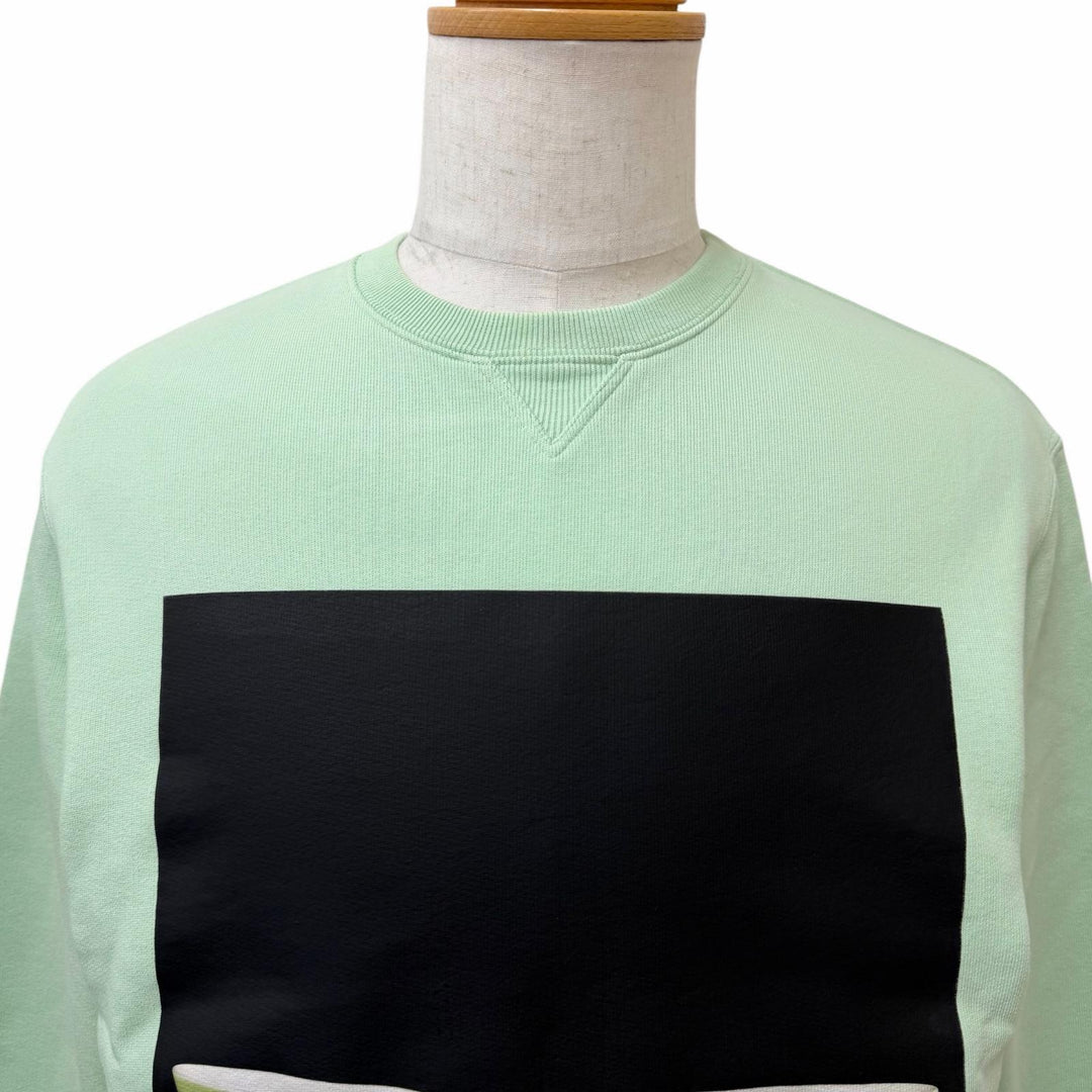 Discounted Great LOEWE sweat Photo print Pastel green cotton mens XS H800Y24X10