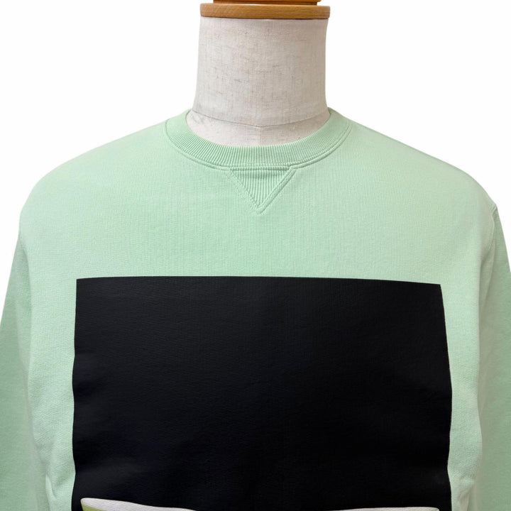 Discounted Great LOEWE sweat Photo print Pastel green cotton mens XS H800Y24X10