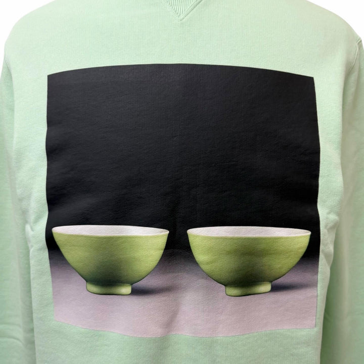 Discounted Great LOEWE sweat Photo print Pastel green cotton mens XS H800Y24X10