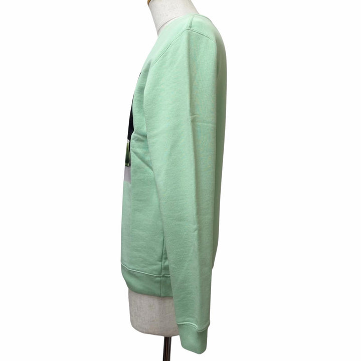 Discounted Great LOEWE sweat Photo print Pastel green cotton mens XS H800Y24X10