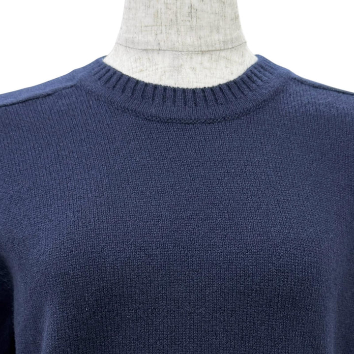 Excellent GUCCI knit sweater with horsebit detail Navy cashmere S 628389
