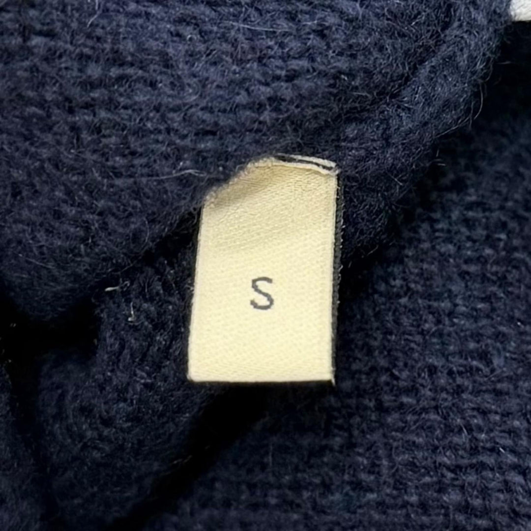 Excellent GUCCI knit sweater with horsebit detail Navy cashmere S 628389