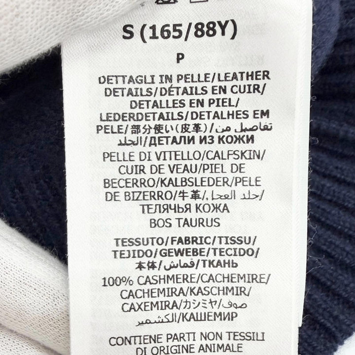 Excellent GUCCI knit sweater with horsebit detail Navy cashmere S 628389