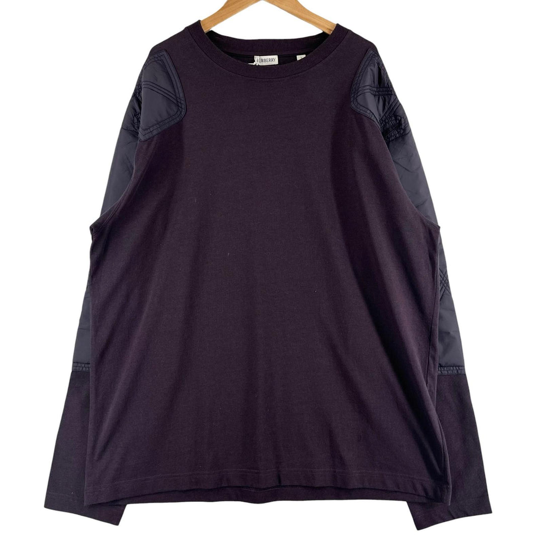 Pristine BURBERRY sweat Logo embroidery, purple cotton mens L 8077530