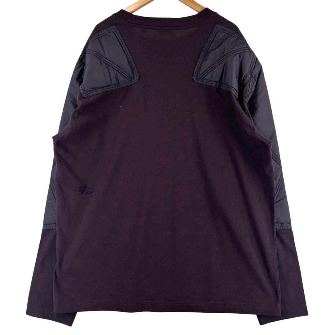 Pristine BURBERRY sweat Logo embroidery, purple cotton mens L 8077530