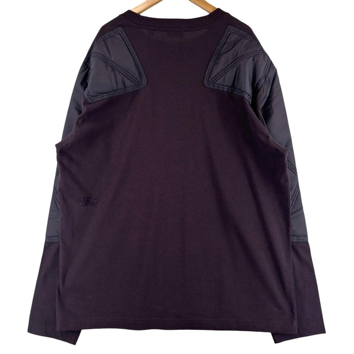 Pristine BURBERRY sweat Logo embroidery, purple cotton mens L 8077530