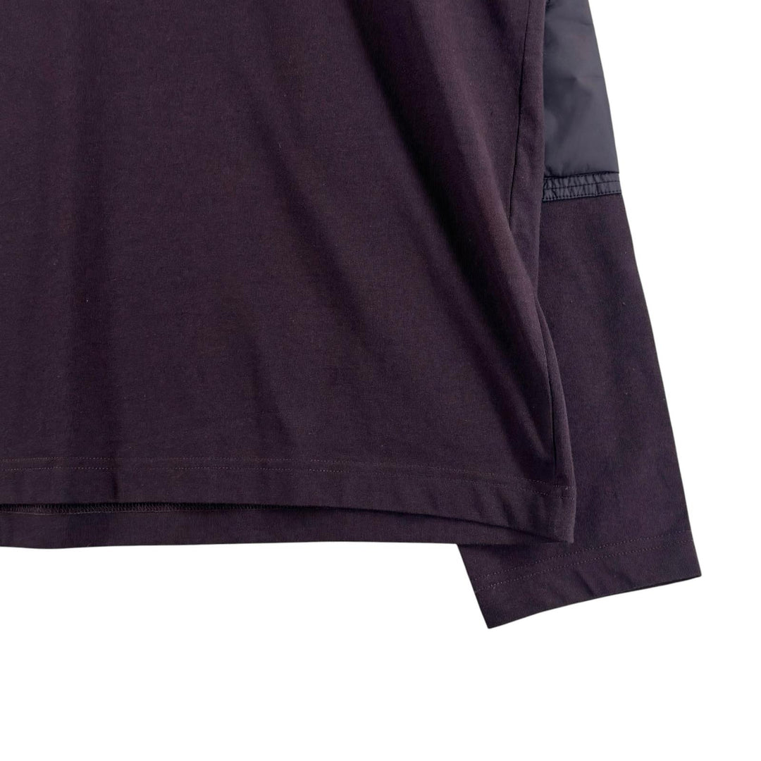 Pristine BURBERRY sweat Logo embroidery, purple cotton mens L 8077530