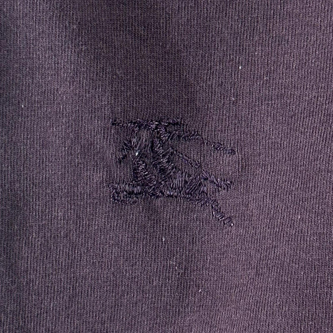 Pristine BURBERRY sweat Logo embroidery, purple cotton mens L 8077530