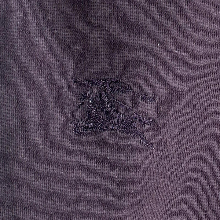Pristine BURBERRY sweat Logo embroidery, purple cotton mens L 8077530