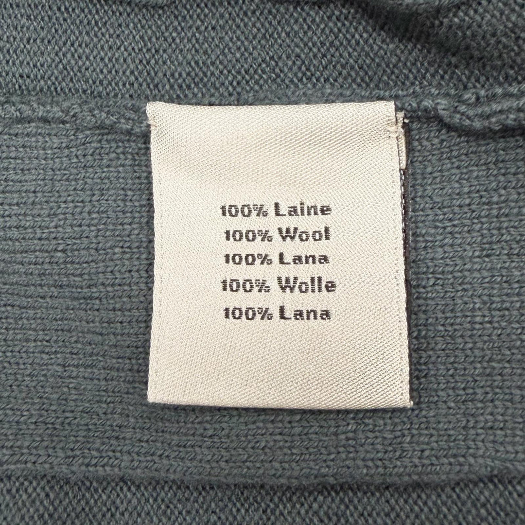 Pristine HERMES sweater crew neck pullover knit khaki cashmere mens S