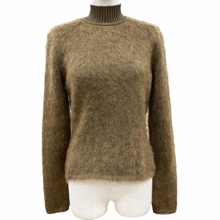 Pristine HERMES knit Jaggy Brown Virgin wool Women 40 2H2633DG