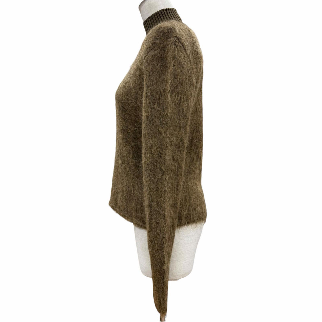 Pristine HERMES knit Jaggy Brown Virgin wool Women 40 2H2633DG